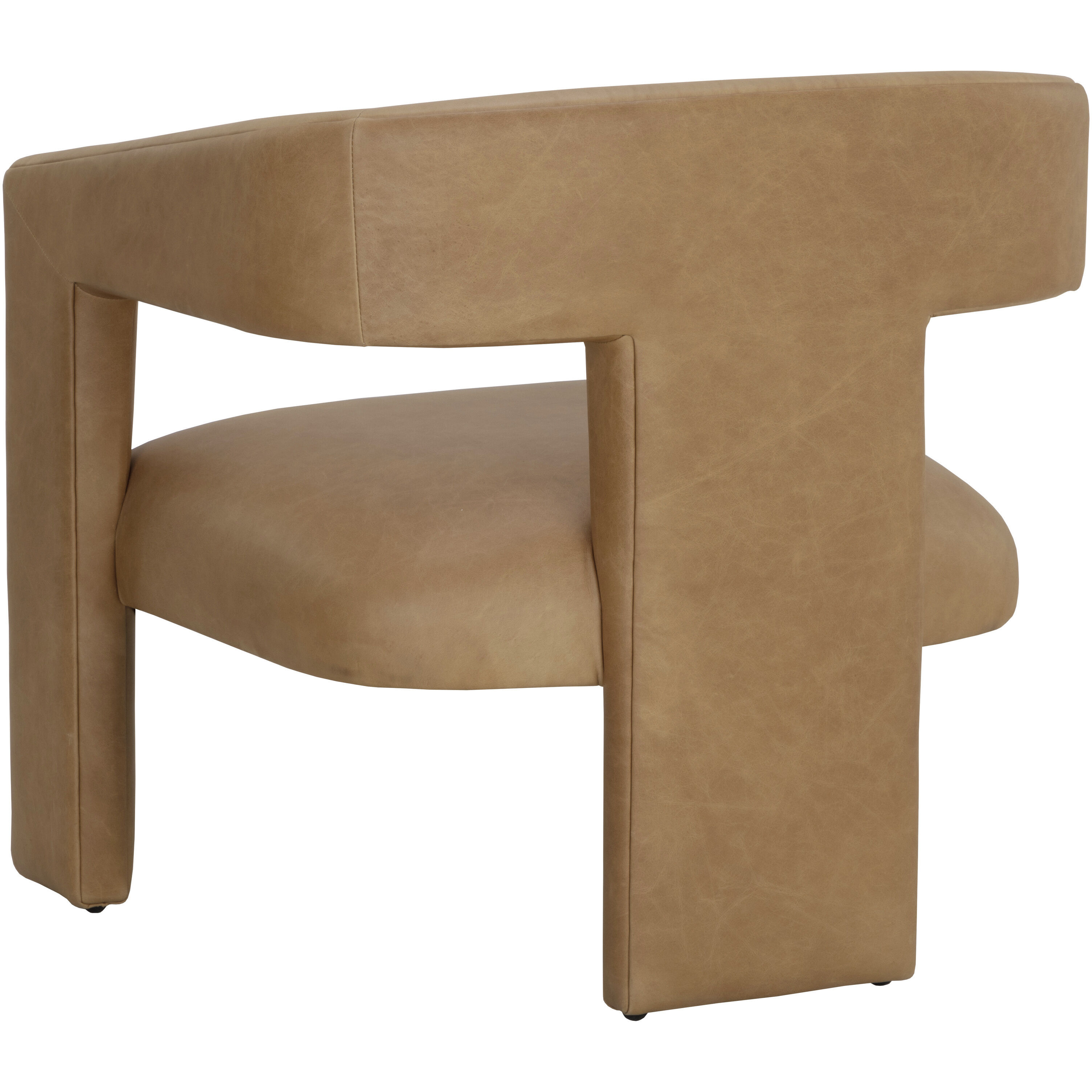 Cobourg Ludlow Sesame Leather Lounge Chair